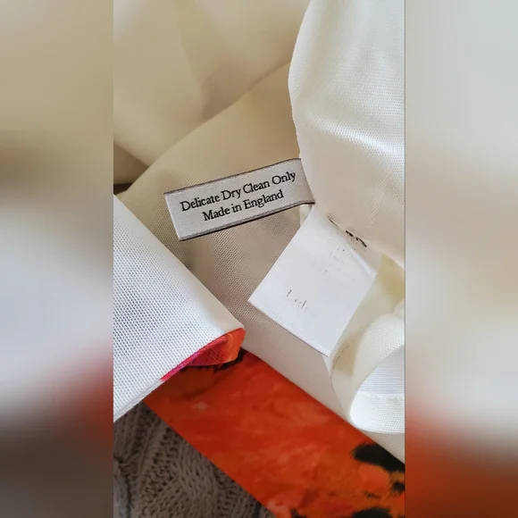 ERDEM TANYA FLORAL PRINT PENCIL DRESS IN ORANGE UK8 US4 - Picture 3 of 9